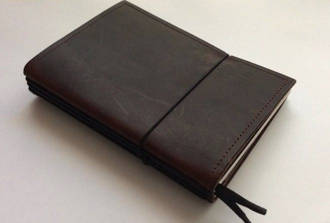 X17 notebook cover in chestnut brown